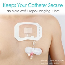 Low Profile Feeding Tube Holder Peg G-Tube Stabilizer Picc Line Peritoneal Dialysis Accessories Catheter Stabilization Device Bandages for Stomach Kids Baby (Pack of 5)