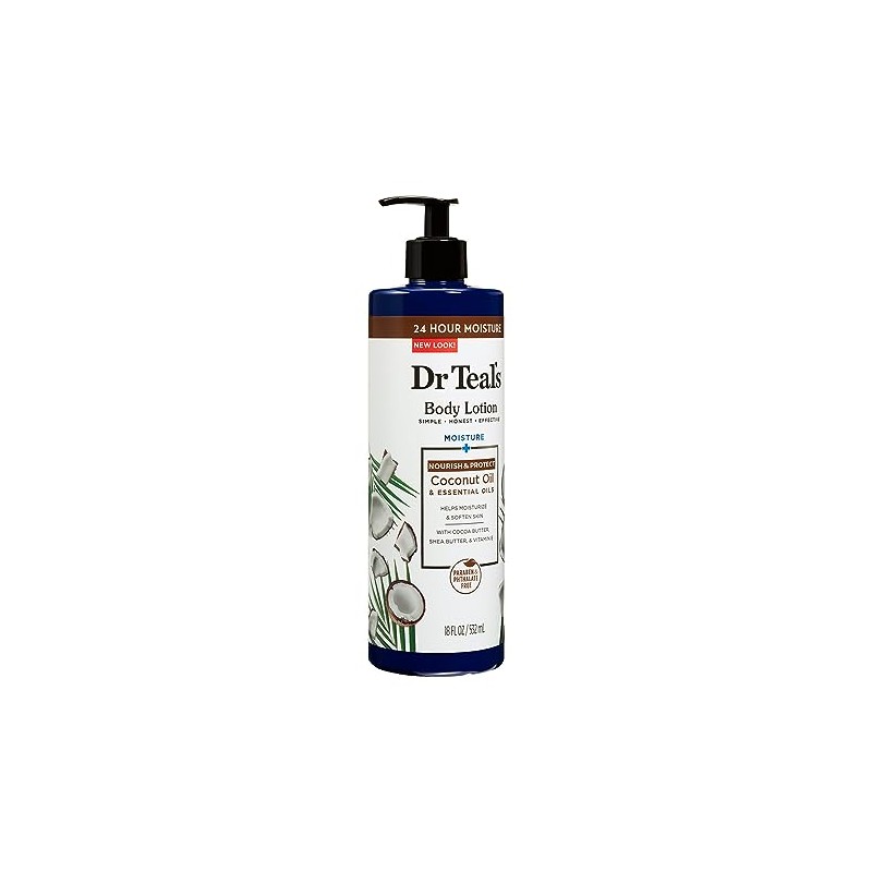 Dr Teals Crema Corporal con Aceites de Coco, 18 fl