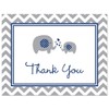 MyExpression.com 50 Cnt Navy Chevron Elephant Baby Thank You Cards