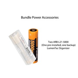 Fenix BC26R Rechargeable Bike Light, 1600 Lumens Super Bright with Dual Batteries and LumenTac Battery Organizer