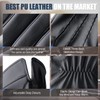 QUKOPSE Winter Leather Gloves for Men,Touchscreen Snow Driving Gloves with