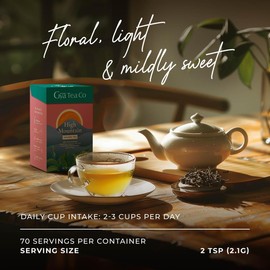 Gya Tea Co High Mountain Oolong Tea Loose Leaf Tea - 5.29 Oz 70 Cups Mildly Caffeine Tea Smooth Oolong Tea Leaves Loose Leaf - Rich in Antioxidants for Great Relaxation & Immunity Boost Fruit Tea