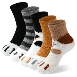 FYC Women Winter Socks - Warm Thick Soft Wool Crew Socks for Christmas Gifts - Cozy Multicolor, One Size