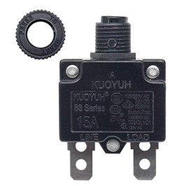 KUOYUH Circuit Breaker 88 Series 125/250VAC 50/60Hz (3-17A) (1pc) (15 Amp)