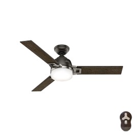 Hunter Fan 48 inch Modern Ceiling Fan in Noble Bronze with LED Light kit and Remote Control (Renewed)