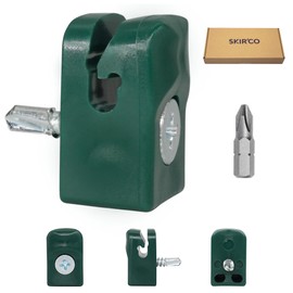 SKIR'CO Pack of 50 green fence clips, plastic clips for wire mesh fences, screwed fence wire holders, clips for wire fences, colour RAL 6005