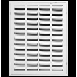 HVAC Premium 20 x 34 Duct Opening Steel Return Air Filter Grille, for 1-inch Filter, Removable Door, Flat Stamped HVAC Vent Cover Grille, Outer Dimensions 22.5 x 36.5