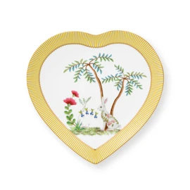 Pip Studio La Majorelle Heart Shaped Plates Yellow D 21.5 Set of 2