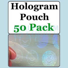 Seal and Key ID Hologram Butterfly Pouches - 50 Pack