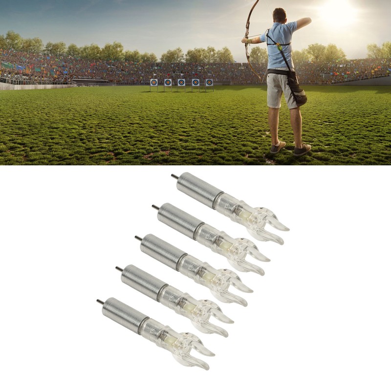 5PCS LED Lighted Nocks Plastic Shell Easy Installation for 6.2mm