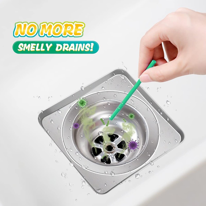 Bio-Flow Drain Strips - 12 Strips | Drain Cleaner &
