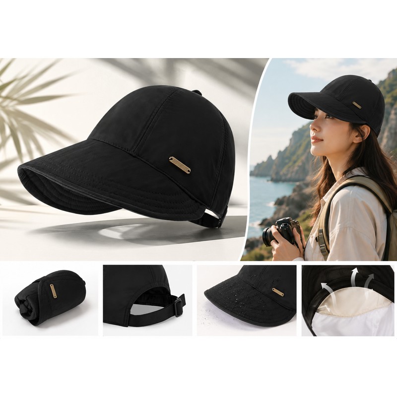 Foldable Wide Brim Sun Hat – Adjustable Quick-Drying Outdoor Hat