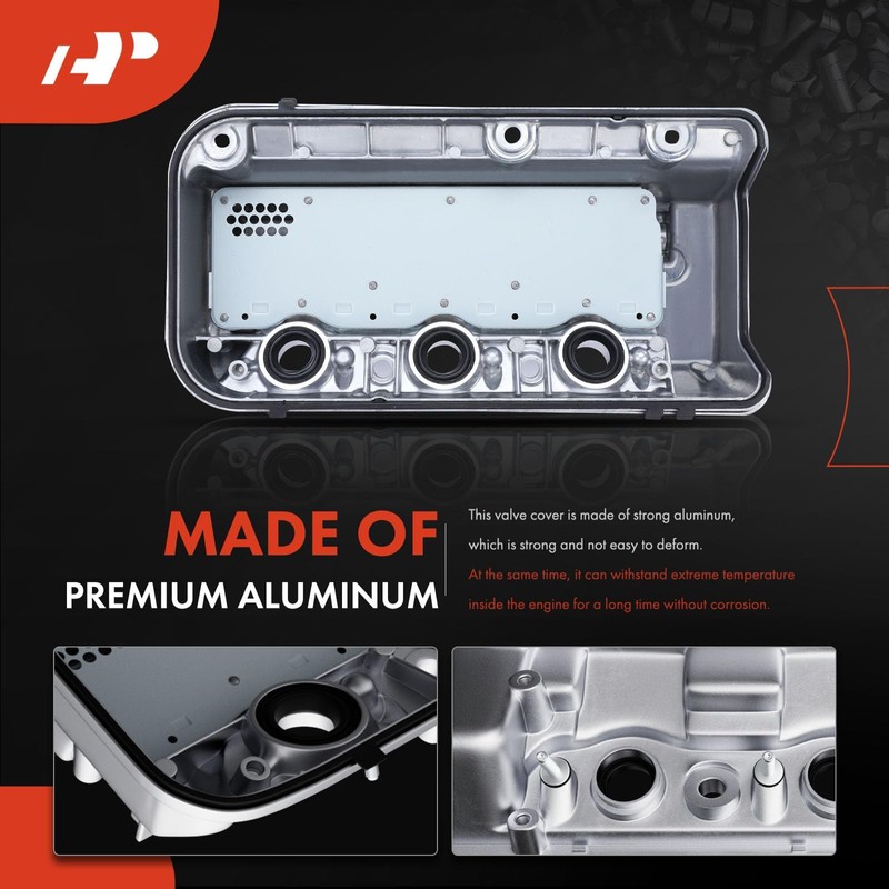 A-Premium Aluminum Rear Engine Valve Cover, with Gasket, Compatible with