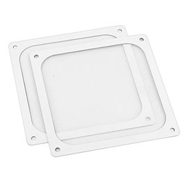 S SIENOC 2 x 140 x 140 mm White Fan Cover with Ultra Fine Dust Filter, Low Magnetic Mounting (2 x Dust Filter, 140 x 140 mm, White)
