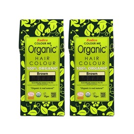 Radico Braun Pack of 2 Colour Me Organic Plant Hair Colour (Organic, Vegan, Natural Cosmetics) Brown x 2