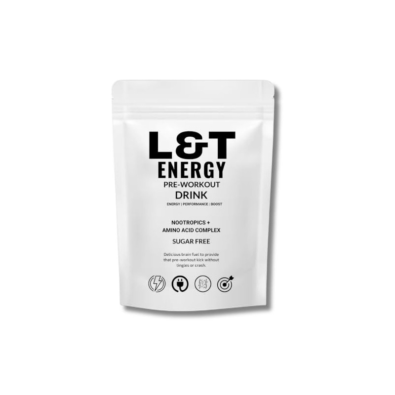 L&T Energy Pre Workout Powder | 13000mg | Caffeine, Creatine,