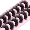 Fake Eyelashes Fluffy Volume Thick Lashes Faux Mink 20MM Long