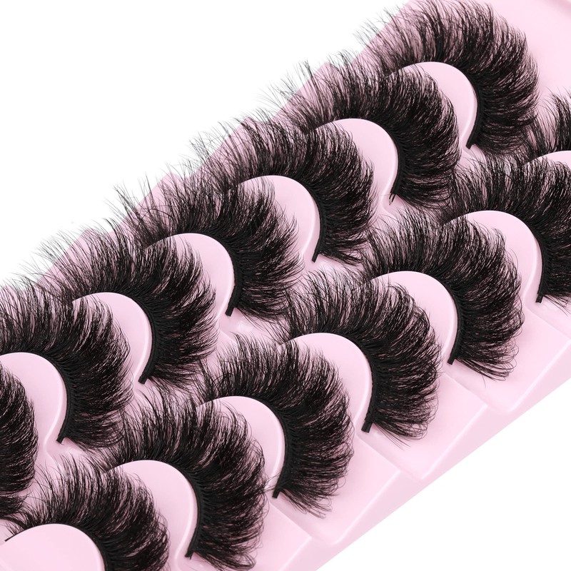 Fake Eyelashes Fluffy Volume Thick Lashes Faux Mink 20MM Long