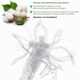 ORIMERC Cuerda de mecha capilar de riego automático de 150 pies de 1/4 de pulgada, cuidador de plantas de vacaciones, maceta de riego automático con a