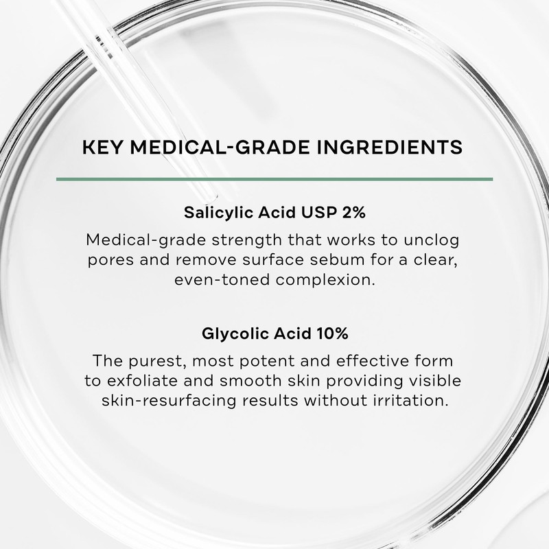 Replenix Gly-Sal Clarifying Acne Pads, 60 Count, Medical-Grade Glycolic Acid