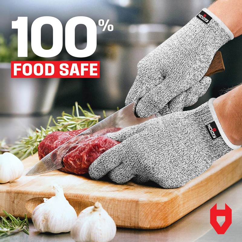 NoCry Cut Resistant Gloves with Secure-Grip Microdots and Level 5