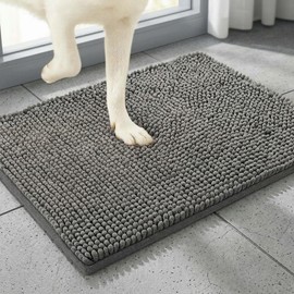 Super Water Absorbent Door Mat Indoor, Microfiber Quick Dry Chenille Entryway Rug, Slip Resistant Front Door Mat, Indoor Mats for Entryway, Machine Washable Pet Rug