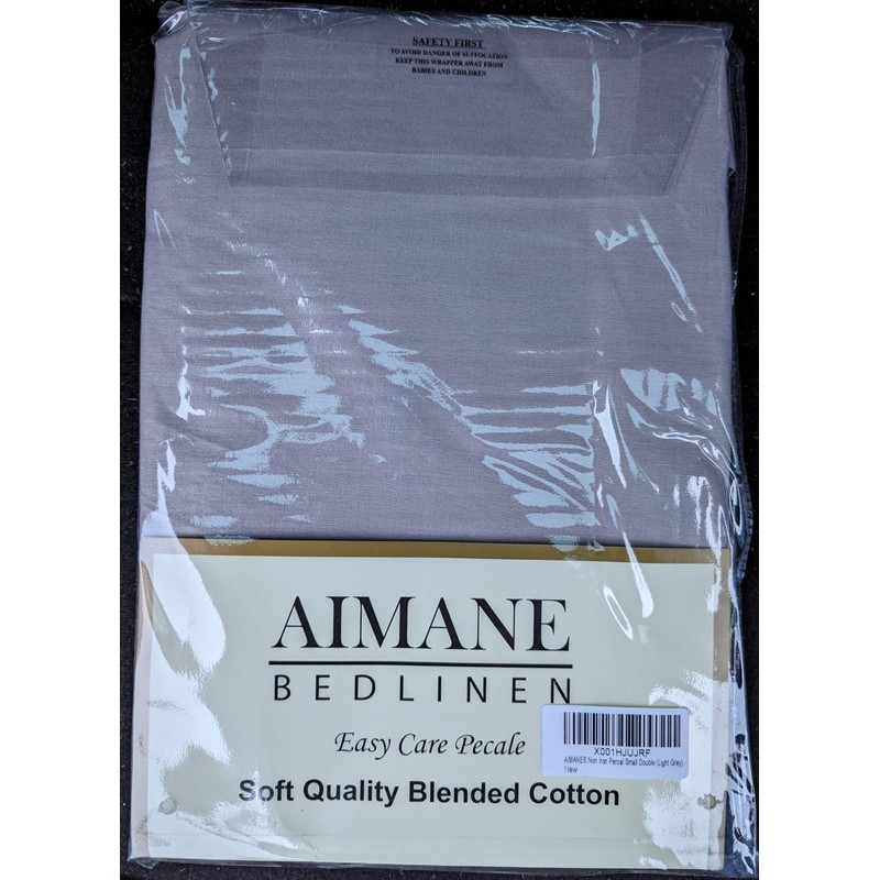 AIMANE® Non Iron Percale 4FT Small Double Fitted Sheet Poly