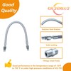Industrial-Grade Stainless Steel 1/2" Compressor Jumper Hose,20" Length - 1/2"