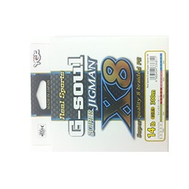 X-Braid PE Line, G-Seoul Super Jigman X8, 988.4 ft (300 m), No. 0.6, 14 lb, 8 Pieces, 5 Colors