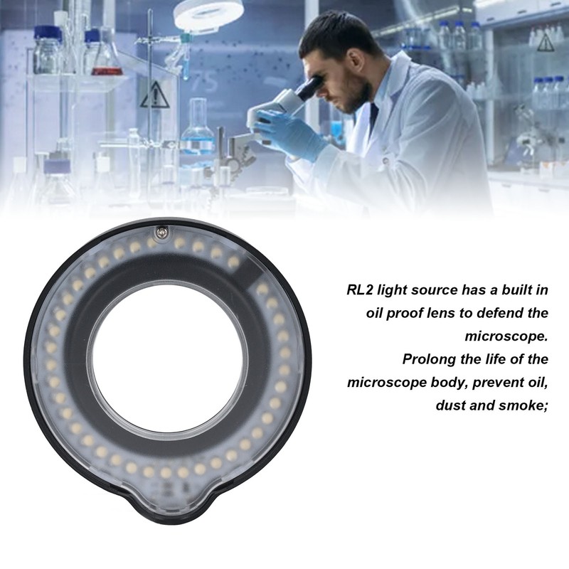 LED Polarized Ring Light Brightness Adjustable Anti Glare Oil Proof