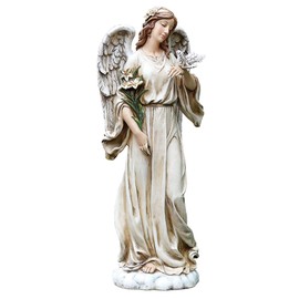 Joseph's Studio by Roman Inc, Angel with Dove, Garden Collection, Religious Statue, Holy Family, Memorial, Angel, Patron Saint, Garden Décor (24x9x9)