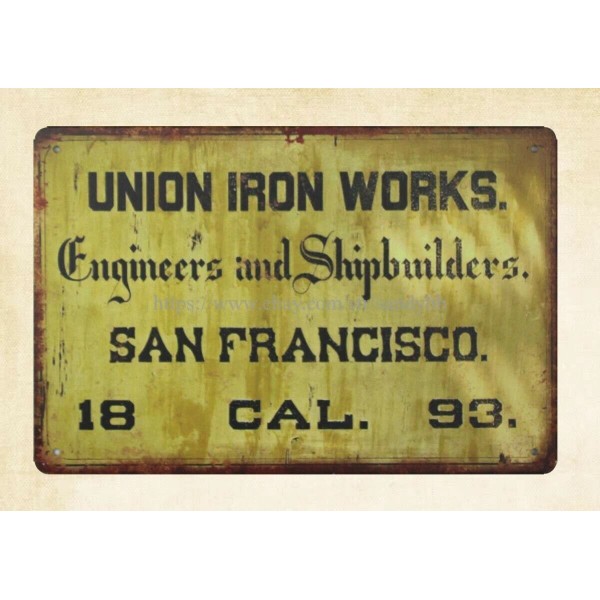 UNBRANDED wall art Union Iron Works Engineers And Shipbuilder San