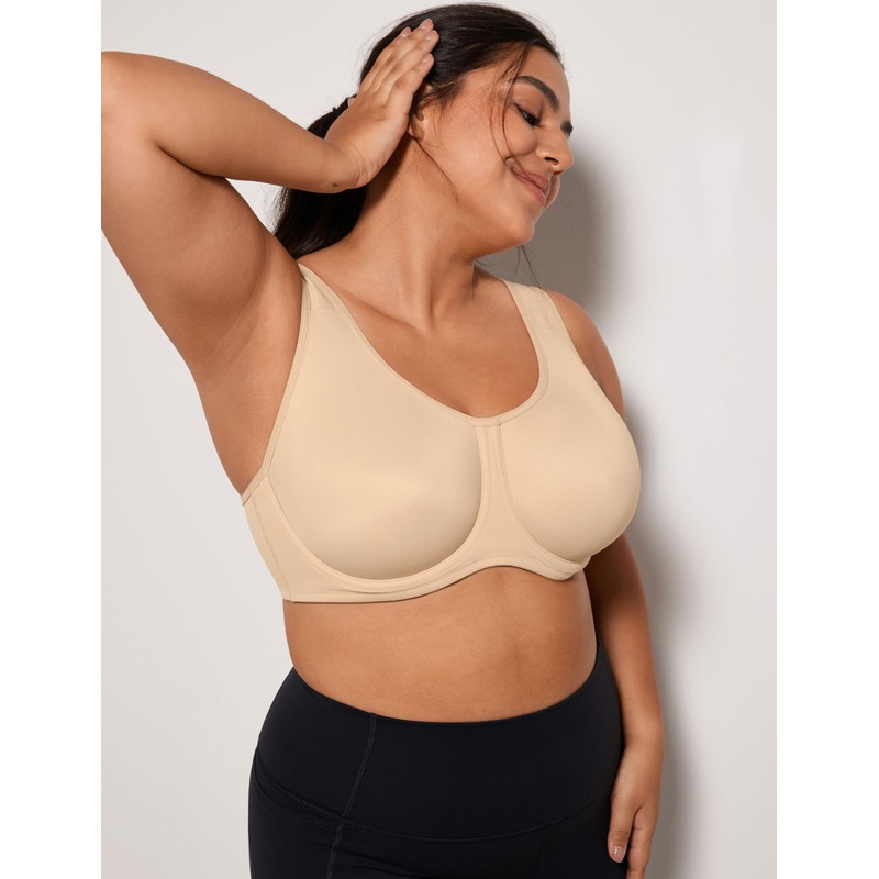 SYROKAN Women's Max Control Underwire Sports Bra High Impact Plus