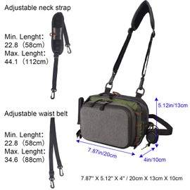 Aventik Fly Fishing Chest Bag Ultra Light Multiple Pockets Chest Pack with Vest Pack (Chest Bag B)