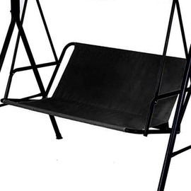Typutomi Swing Seat Cover Replacement, 600D Thickened Oxford Waterproof Chair Bench Replacement Cover Outdoor Swing Cushion Cover for 2/3 Seat Patio Garden Swing Chair(Black, S - 45.3x18.9x18.9in)