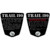 Honda CT70 KO Style "Trail 190" Frame Side Decals, Smaller