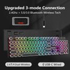 Redragon Wireless Mechanical Gaming Keyboard, Bluetooth/2.4Ghz/Wired Tri-Mode Connection, Metal Panel,