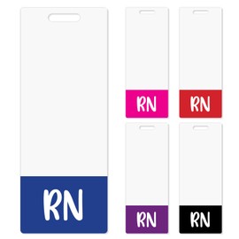 Toykee Oversized RN Badge Buddy Card Holder - Vertical Registered Nurse Accessories XL Blue Pink Black Purple Red ID Badge Card Holder Name Tags Buddy for Hospital Work