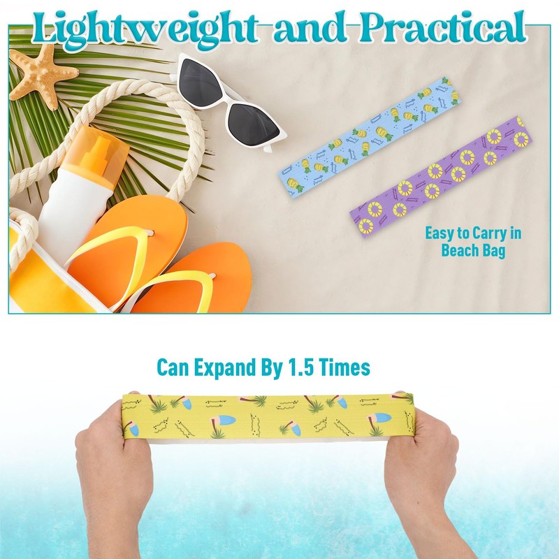 10 PCS Towel Bands for Beach Chairs, Windproof Towel Clips