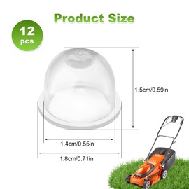 Pack of 12 Oil Cup Pump, Carburettor Oil Cup, Primer Pump, Carburettor Primer Piston, Oil Cup Accessories for Lawnmowers, Blowers, Trimmers, Trimmers, Chainsaw