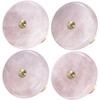Rockcloud Pack of 4 Round Crystal Stone Drawer Knobs Rose