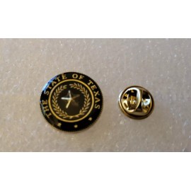 The State Of Texas Seal Round Lapel Pin