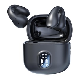 Xmenha AI Language Translator Earbuds Translate Open Ear Clip On Buds Bluetooth Translation Translating Earbuds Real Time AI Bone Conduction Headphones Language Translation Earpiece Spanish Translator