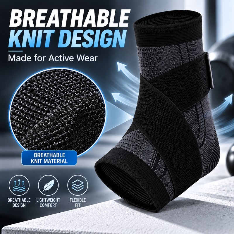 Adjustable Ankle Support Brace for Sports & Daily Wear –