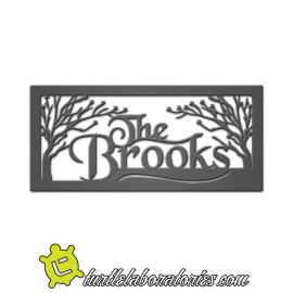 Turtle Laboratories Custom Whimsical Family Sign Metal Art