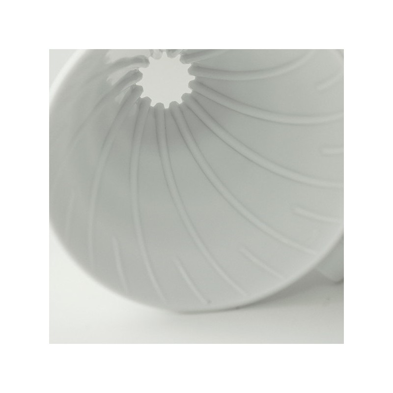 Hario V60 hand drip coffee dripper for 3~4 people (white)