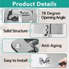 2 Pcs 343.90.710 Pie Cut Corner Hinge - 78 Degree