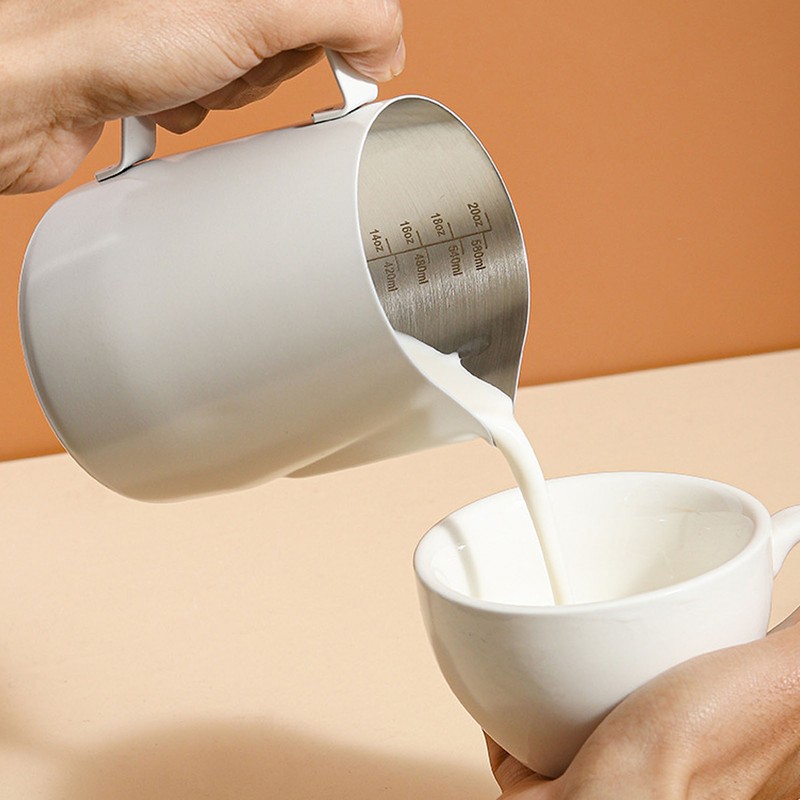 Milk Pitcher 304 Stainless Steel with Scale Thickened Design 350ml