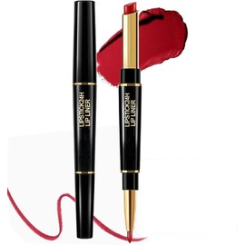 Lápiz Labial 2 En 1 Resistente Al Agua, Delineador De Labios Y Labial Combinado, Lápiz Labials De Doble Punta, Delineador De Labios Automático, Labials Mate Resistente Al Agua Que No Se Decolora Y Antiadherente (1#, lip)