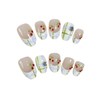 10 Pieces Handmade Nail Tips, Cherry Blossom Nibo Short False